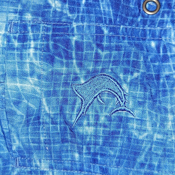 Reel Legends Blue Grid Cargo Fishing Shorts - Picture 5 of 8